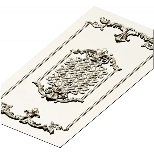 Elegant Classical Facade Panel 3D STL Model for CNC Milling