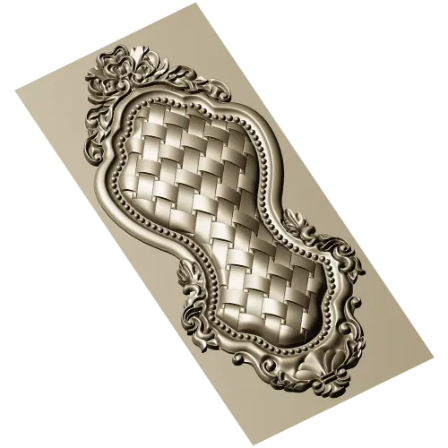 Ornate Basket Weave Decorative Panel STL Model for CNC