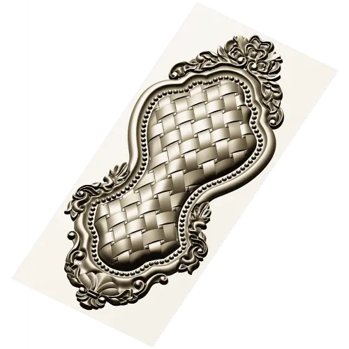 Ornate Basket Weave Decorative Panel STL Model for CNC