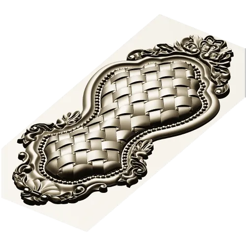 Ornate Basket Weave Decorative Panel STL Model for CNC