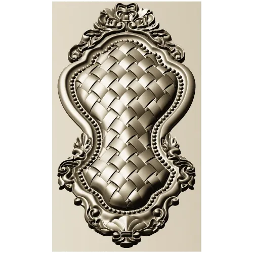 Ornate Basket Weave Decorative Panel STL Model for CNC