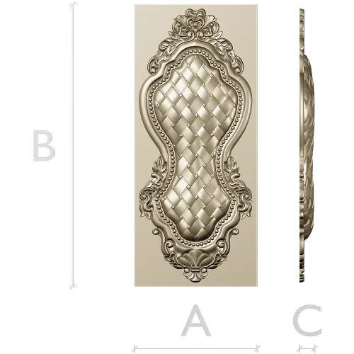 Ornate Basket Weave Decorative Panel STL Model for CNC