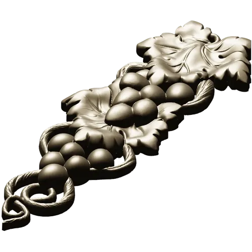 Elegant Grapevine Relief 3D Model for CNC