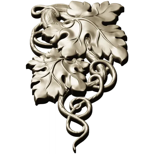 Grapevine Carving 3D Model for CNC Milling in STL Format
