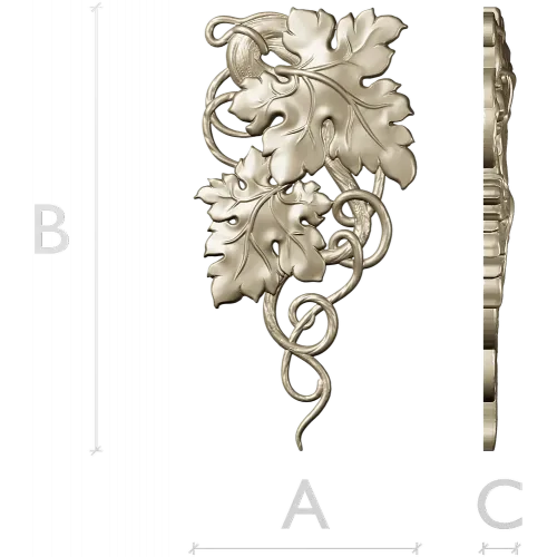 Grapevine Carving 3D Model for CNC Milling in STL Format