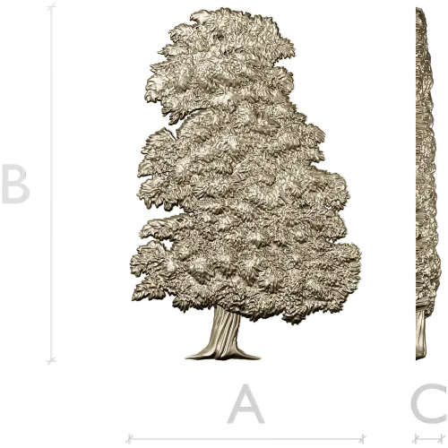 Ornamental Tree 3D Model for CNC Milling in STL Format