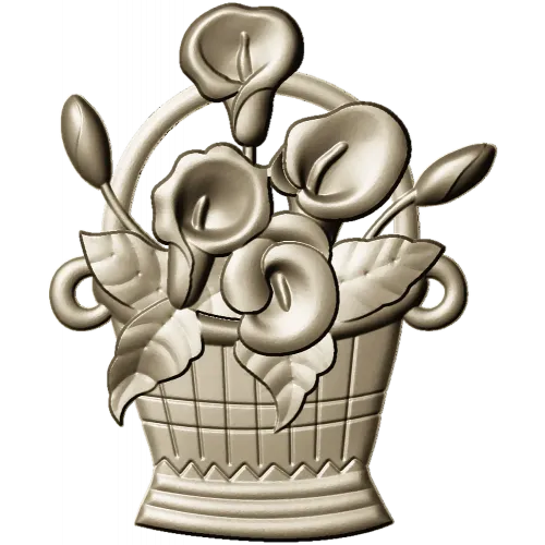 Корзинка с каллами - 3D модель STL для ЧПУ