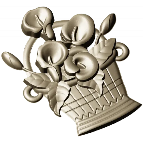 Корзинка с каллами - 3D модель STL для ЧПУ