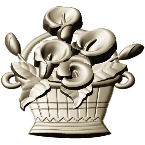 Корзинка с каллами - 3D модель STL для ЧПУ