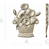 Корзинка с каллами - 3D модель STL для ЧПУ