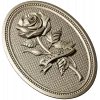 Detailed Rose Plaque 3D Model STL for CNC Milling