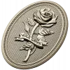 Detailed Rose Plaque 3D Model STL for CNC Milling