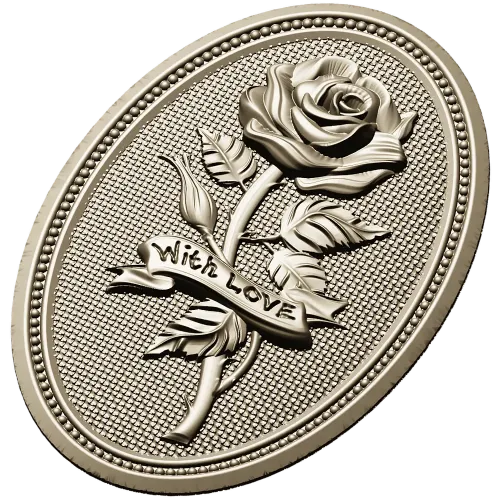 Detailed Rose Plaque 3D Model STL for CNC Milling