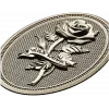 Detailed Rose Plaque 3D Model STL for CNC Milling