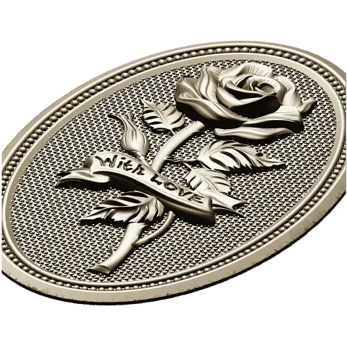 Detailed Rose Plaque 3D Model STL for CNC Milling