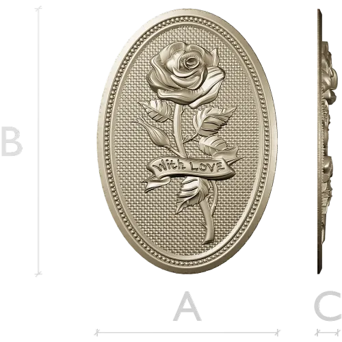 Detailed Rose Plaque 3D Model STL for CNC Milling