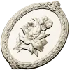 Овальный медальон с цветочным рельефом - STL модель для ЧПУ
