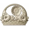 Floral Basket 3D STL Model for CNC Milling