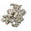 Рельефная 3D модель цветочной панно - лилия и кисти мелких цветов (STL для ЧПУ)