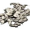 Рельефная 3D модель цветочной панно - лилия и кисти мелких цветов (STL для ЧПУ)