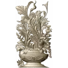 Ornate Floral Vase 3D Model for CNC Milling STL