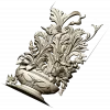 Ornate Floral Vase 3D Model for CNC Milling STL