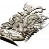 Ornate Floral Vase 3D Model for CNC Milling STL