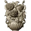 Floral Bouquet in Classic Vase 3D Model STL for CNC Milling