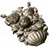 Floral Bouquet in Classic Vase 3D Model STL for CNC Milling
