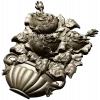Floral Bouquet in Classic Vase 3D Model STL for CNC Milling