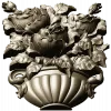 Floral Bouquet in Classic Vase 3D Model STL for CNC Milling