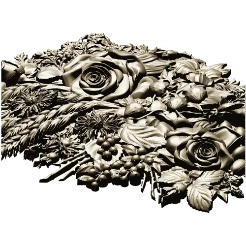 Рельефный букет - STL 3D модель для ЧПУ