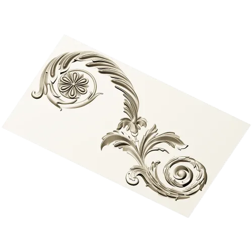 Elegant Floral Acanthus STL Model for CNC Milling