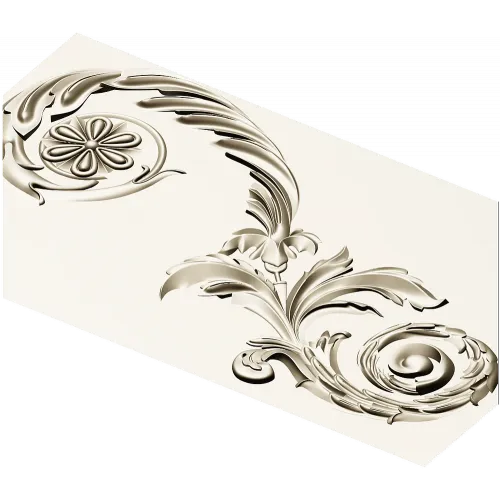 Elegant Floral Acanthus STL Model for CNC Milling