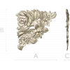 Floral Embrace - Detailed Corner Floral STL Model for CNC