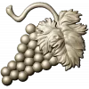 Detailed Grapes and Leaves STL Model for CNC Milling