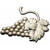 Detailed Grapes and Leaves STL Model for CNC Milling