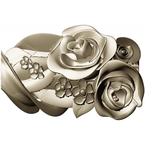 Rose Blossom Cluster STL Model for CNC Milling