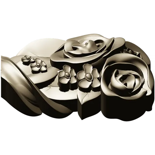 Rose Blossom Cluster STL Model for CNC Milling