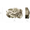 Rose Blossom Cluster STL Model for CNC Milling