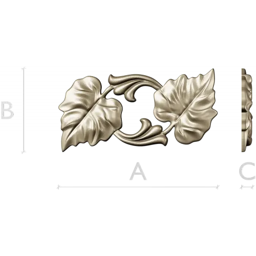 Detailed Floral Vine STL Model for CNC Milling