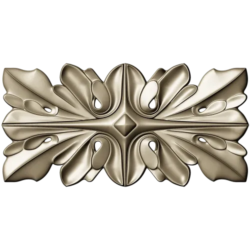 Ornamental Floral Decorative Panel STL Model for CNC Milling