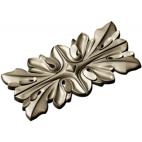 Ornamental Floral Decorative Panel STL Model for CNC Milling