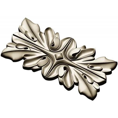 Ornamental Floral Decorative Panel STL Model for CNC Milling