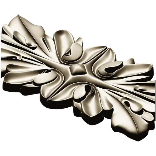 Ornamental Floral Decorative Panel STL Model for CNC Milling
