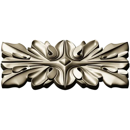 Ornamental Floral Decorative Panel STL Model for CNC Milling