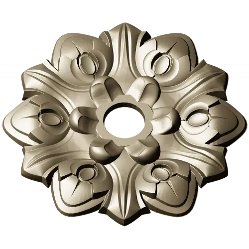 Floral Medallion STL Model for CNC Milling