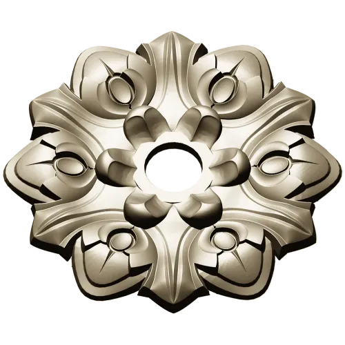 Floral Medallion STL Model for CNC Milling