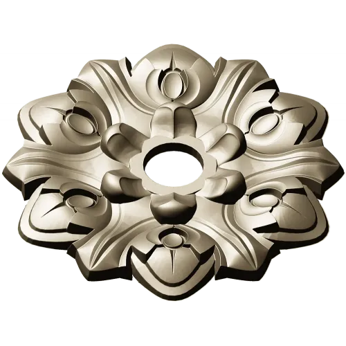 Floral Medallion STL Model for CNC Milling