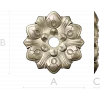 Floral Medallion STL Model for CNC Milling